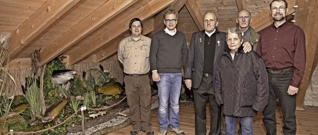 Alexander Schindler und  Kai-Achim Kla... Fischereiausstellung im Naturzentrum.  | Foto: Bernhard Rein