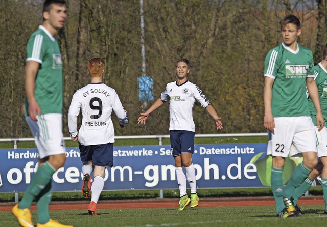 &#8222;Na, wie habe ich das gemacht?&#...rtelfinale gegen den FV Schutterwald.   | Foto: Benedikt Hecht