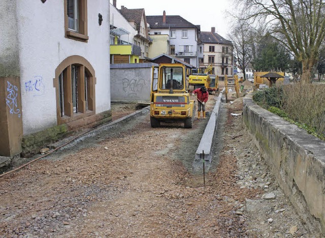 Bauarbeiten Ende Mrz an der Schlettstadtallee  | Foto: Bernd Fackler