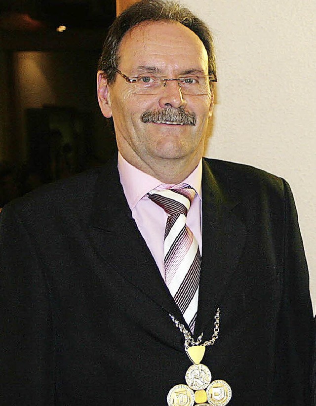 Seine fnfte Amtszeit peilt Brgermeister Bruno Schmidt (59) in Hg-Ehrsberg an.  | Foto: Rmmele