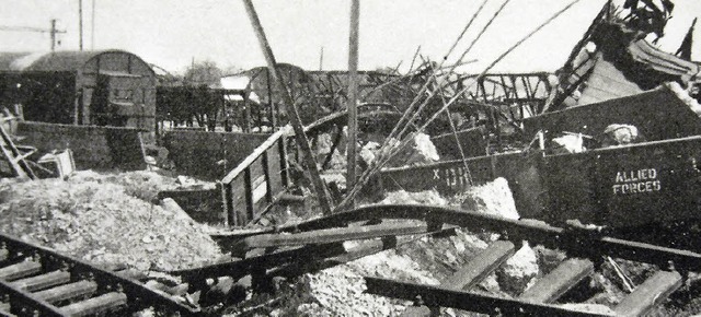 Der zerstrte Gterbahnhof, in dem die Hftlinge Bomben entschrfen mussten.   | Foto: museum/cwe