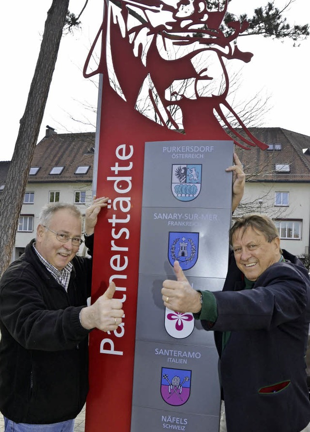 Zwei Freunde im gemeinsamen Dienst fr...Klaus Kummle (links) und Raimund Boltz  | Foto: Axel Kremp