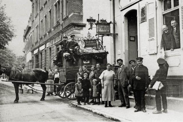 Am 1. Mai 1926 ersetzten bei der Paketbeförderung in Freiburg Autos die Pferdekraft