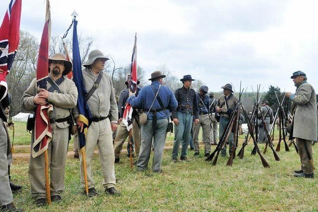 Amerikaner stellen Brgerkriegsschlacht nach