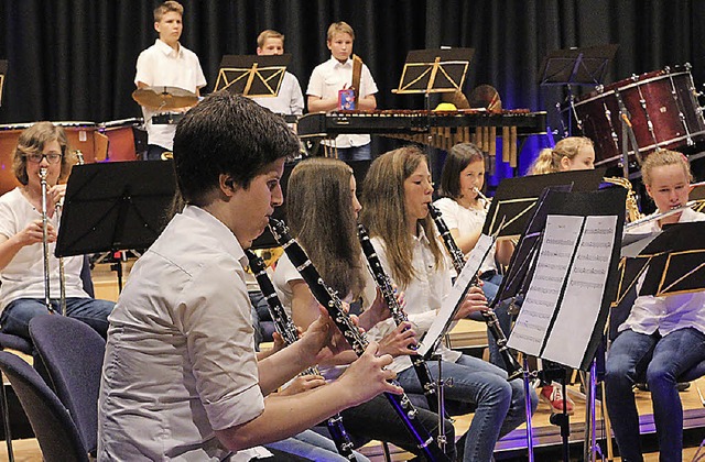 Gelungene Premiere: Fr das neu belebt...gskonzert  der erste auf groer Bhne.  | Foto: Anja Bertsch