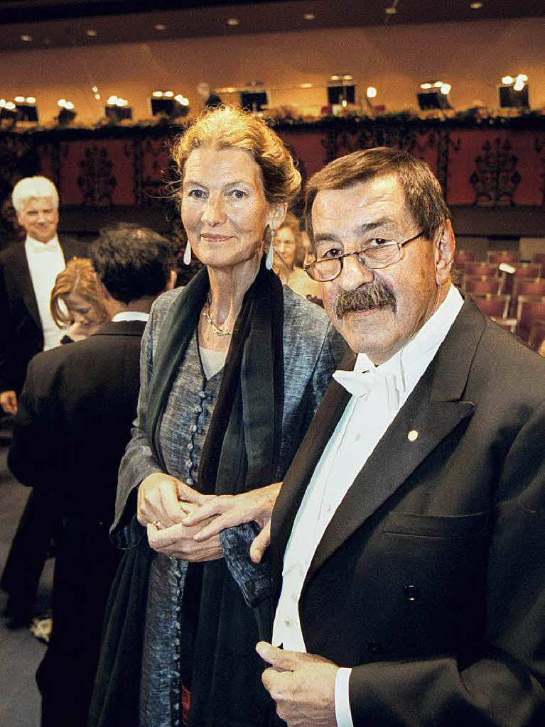 Gnter Grass und seine Frau Ute Grunert beim Nobelpreis-Bankett 1999.