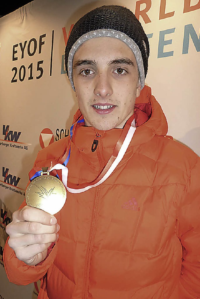 Goldmedaillengewinner: Janosch Brugger...das Skatingrennen ber 7,5 Kilometer.   | Foto: Simoneit