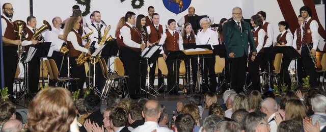 Der Musikverein Frohsinn Schwaningen h...ken  langanhaltenden Applaus verdient.  | Foto: Dietmar Noeske