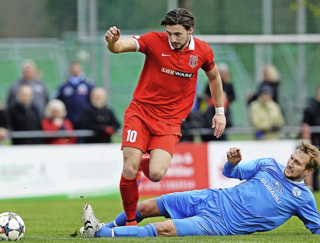 Regelwidrig: Kickers-Akteur Manuel Fis... Freiburger FC nicht spielberechtigt.   | Foto: Seeger