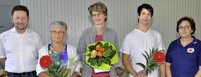 Sasbach. Die beim 45 Blutspendetermin ...spendedienst Baden-Wrttemberg-Hessen.  | Foto: Roland Vitt