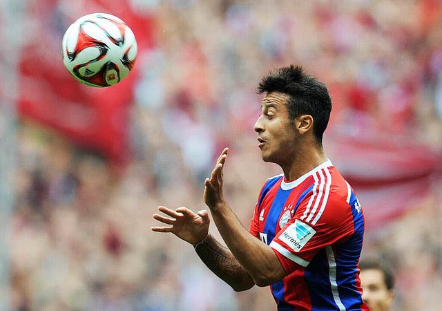 Hat den Kopf stets auf Ballhhe: Bayern Mnchens Thiago Alcntara  | Foto: dpa