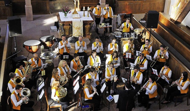 Der Musikverein Meienheim hat  zum vi...zum Konzert in die Kirche eingeladen.   | Foto: Wolfgang Knstle