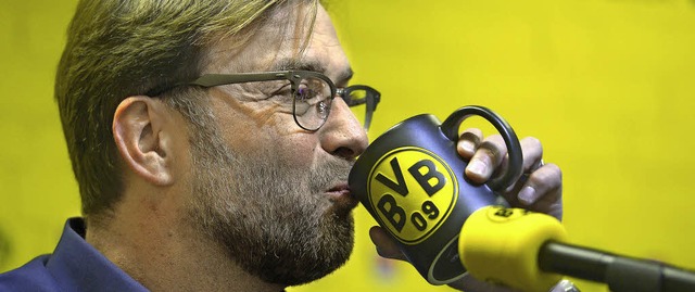 Tasse leer: Jrgen Klopp wird seinen D... aus anderen Fan-Devotionalien stillen  | Foto: afp