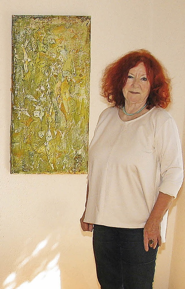 Carmen Gukelberger zeigt ihre Werke im Atelier Kunstwelten im Engel in Riegel.   | Foto: Helmut Hassler