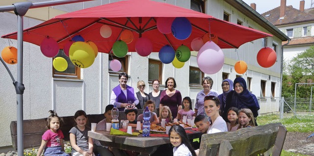 Kinder helfen Kindern: Schler der Fri...nderschutzbundes am Donnerstag ein.     | Foto: Gerhard Walser