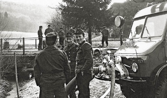 Bei einer bung Ende der 1960er/Anfang 70er Jahre  | Foto: Feuerwehr/ Privat