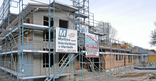 Allmhlich nimmt der neue Kindergarten...r Wehrastrae in flingen Gestalt an.   | Foto: Barbara Schmidt