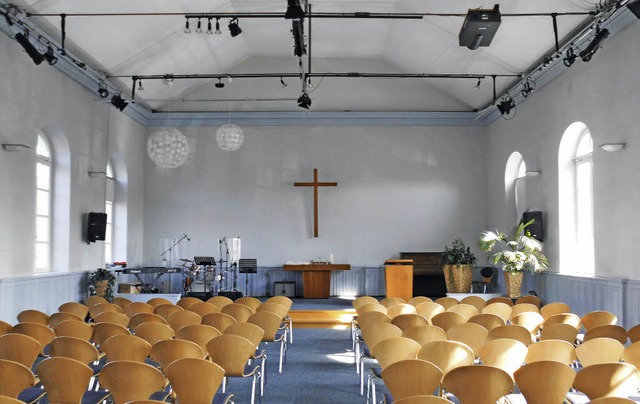 Der Versammlungssaal der Evangelischen...dienste und Theaterauffhrungen statt.  | Foto: Daniel Scholaster