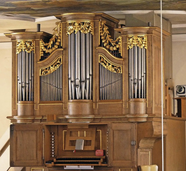 Die Orgel fr Maria Krnung in Oberpre... Matthias Martin im Jahr 1801 gebaut.   | Foto: Roland Gutjahr