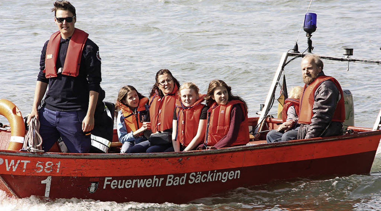 Ein Erlebnis: Fahrt im Feuerwehrboot    | Foto: Gerd Leutenecker