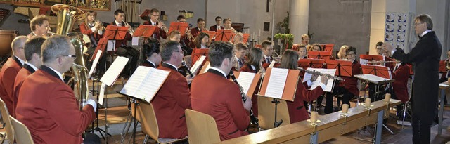 Der Musikverein Wyhlen begeisterte mit...Konzert in der Pfarrkirche St. Georg.   | Foto: Martina Weber-Kroker