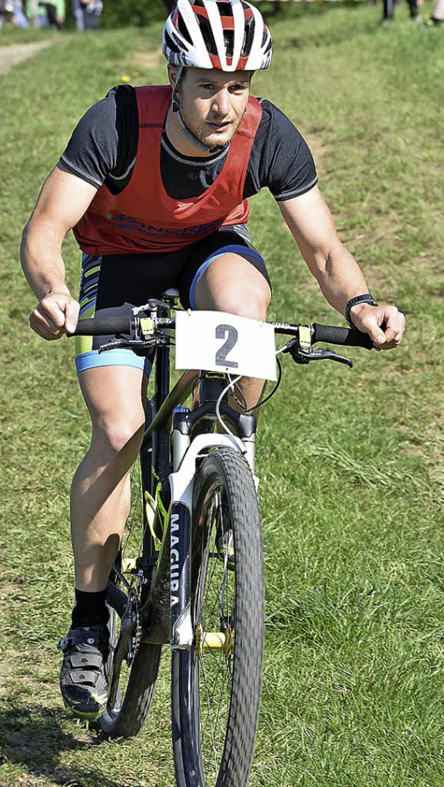 Veit Hnle aus Stegen war auf dem Bike...lste und belegte am Ende Platz zwei.    | Foto: Murst
