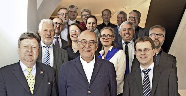 Teilnehmer der Presseausschusstagung d...astgeber OB Richard Leibinger (links).  | Foto: zvg