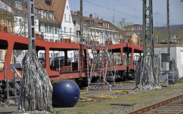 Der Autoreisezug in Lrrach hat Frsprecher.   | Foto: Sabine Ehrentreich