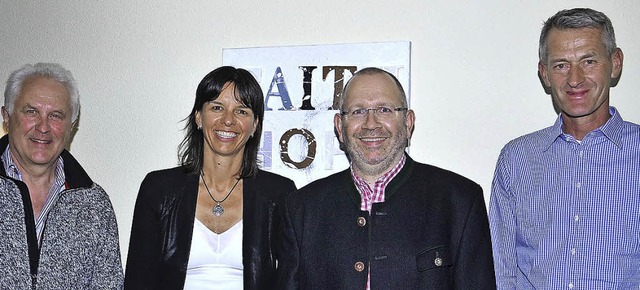 Thomas Wipf, Nicole Grether, der neue ...n Vorgnger Richard Bayha (von links)   | Foto: ZVG