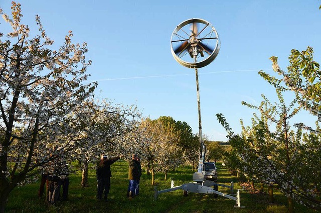 Windmaschinen-Vorfhrung im Leiselheim...2;Tow and Blow&#8220; ist ausgefahren.  | Foto: Vitt