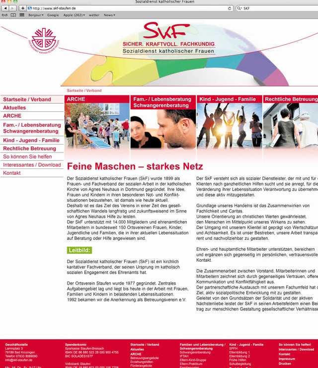 So soll die neue Homepage des SkF auss...otoNurRepro>S. Model</BZ-FotoNurRepro>  | Foto: Sabine Model