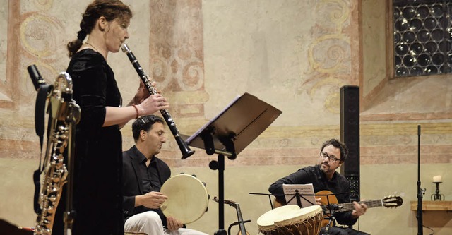 Das Ensemble FizFz gastierte in der Martinskirche.   | Foto: Beatrice Ehrlich