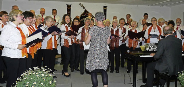 Die Akteure des Gesangvereins Bickenso...nsamen Auftritt beim Frhjahrskonzert.  | Foto: Christel Hlter-Hassler