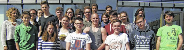 Die Klasse 10b des Frstenberg-Gymnasi...Bild mit Mathematiklehrer Lilienthal.   | Foto: Privat