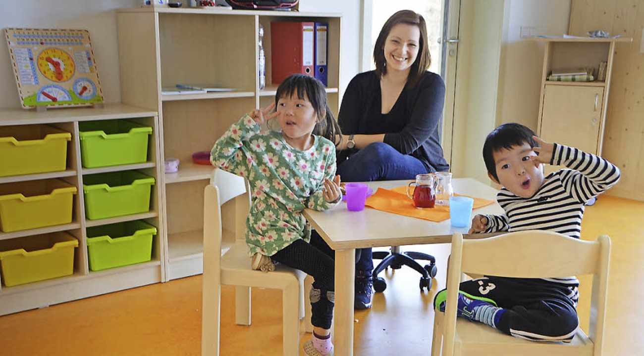 Fhlen sich sichtlich wohl: Die ersten Kindergartenkinder.  | Foto: Gerhard Walser