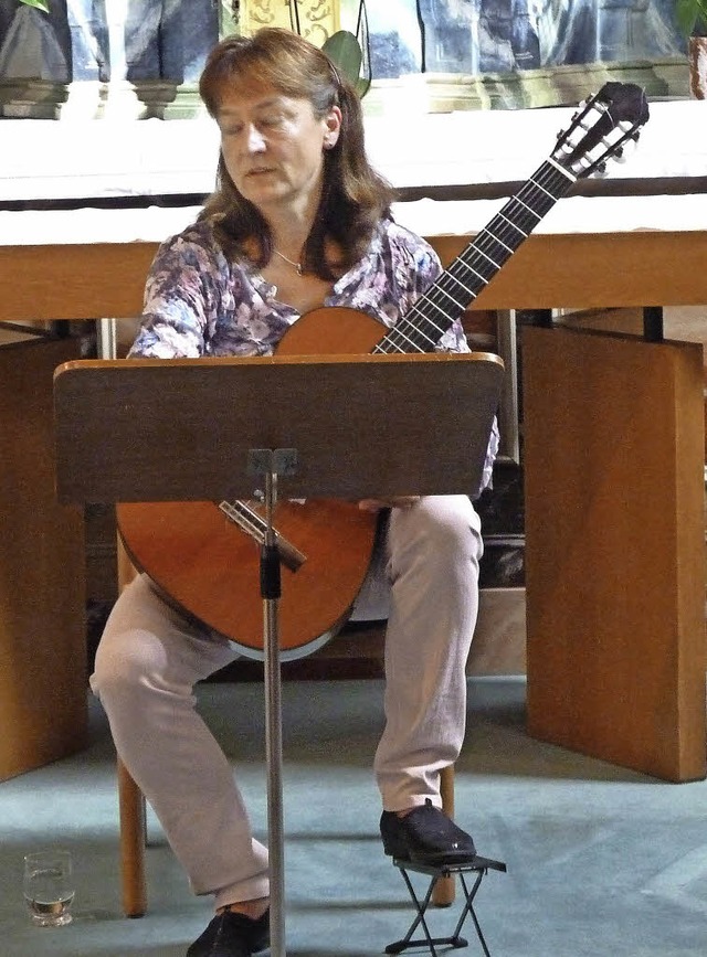 Ursula Kurze bei ihrem Auftritt in Kenzingen.  | Foto: Matthias Franz