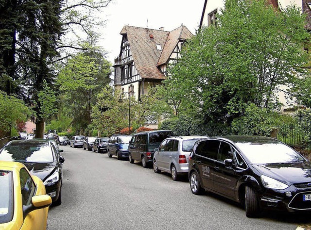 Derzeit ist die Immentalstrae so zuge...ung der Parkpltze verbessert werden.   | Foto: Hans Sigmund