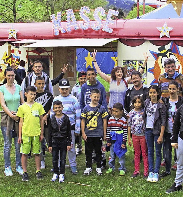 Ein Teil der Gruppe vor dem Zirkusbesuch.   | Foto: Stenzel