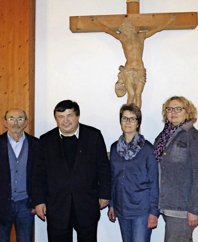 Gewhlt im  Pfarrgemeinderat der neuen...laudia Rudigier-Frommherz (von links)   | Foto: Doris Dehmel