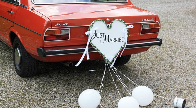 Just Married, blo wie? In Offenburg i... Ort fr die standesamtliche Trauung.   | Foto: dpa