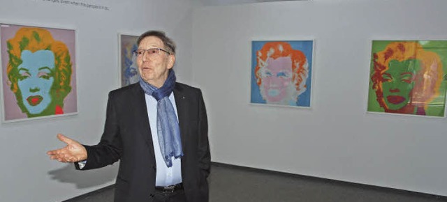 Warhol in der Riegeler Kunsthalle: &#8...220;, sagt Kunstmzen Jrgen Messmer.   | Foto: Michael haberer