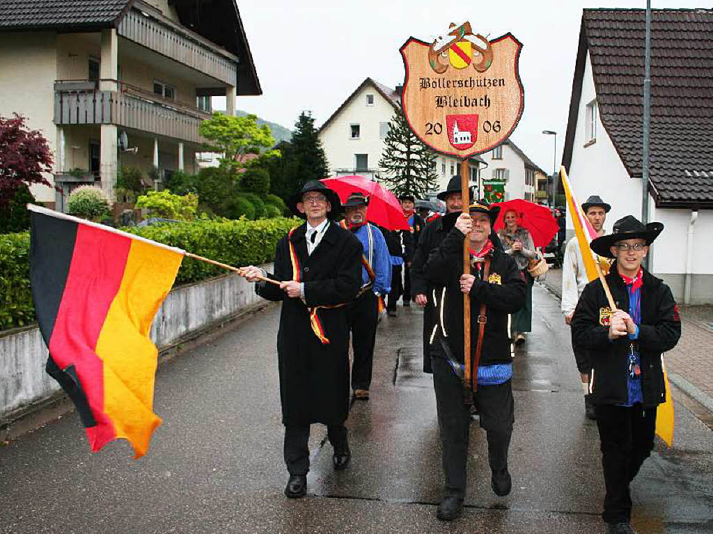 Die Bllerschtzengruppe des Brauchtumvereins Bleibach