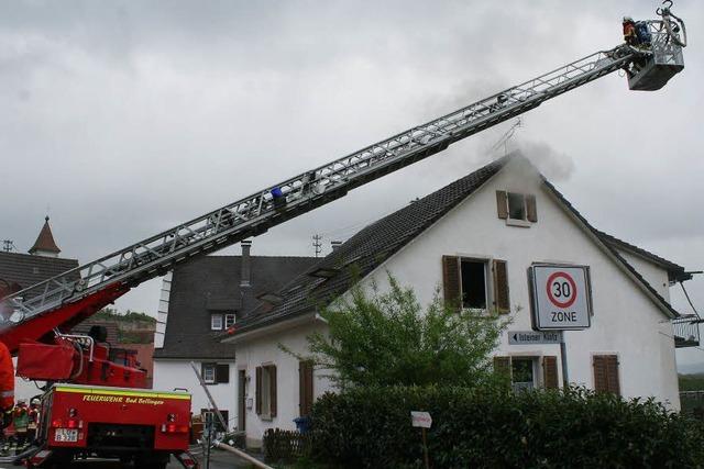 Wohnhausbrand im alten Dorfkern