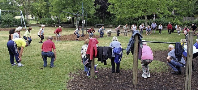 Der Bewegungstreff im Freien, den der ... des &#8222;Gymwelt&#8220;-Konzepts.    | Foto: horst david