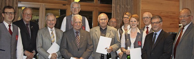 Zahlreiche, auch  hochrangige Ehrungen gab&#8217;s beim Musikverein Heitersheim.  | Foto: marion stcklet