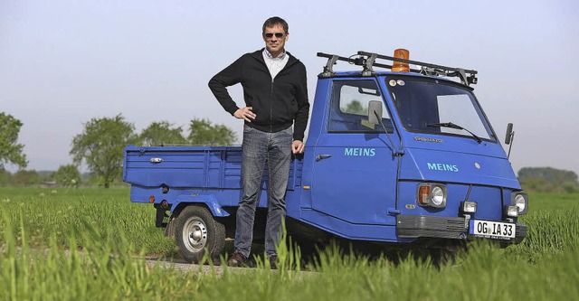 &#8222;Meins&#8220;: Torsten Briese und sein Fahrzeug   | Foto: Christoph Breithaupt/privat (2)