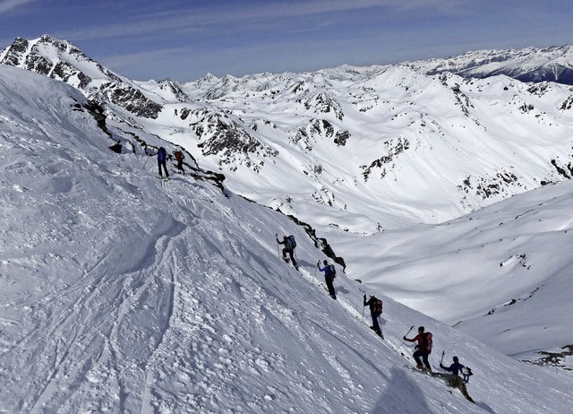 Eine anstrengende, aber auch sehr sch...te die Skitourengruppe des SC Kandel.   | Foto: Verein