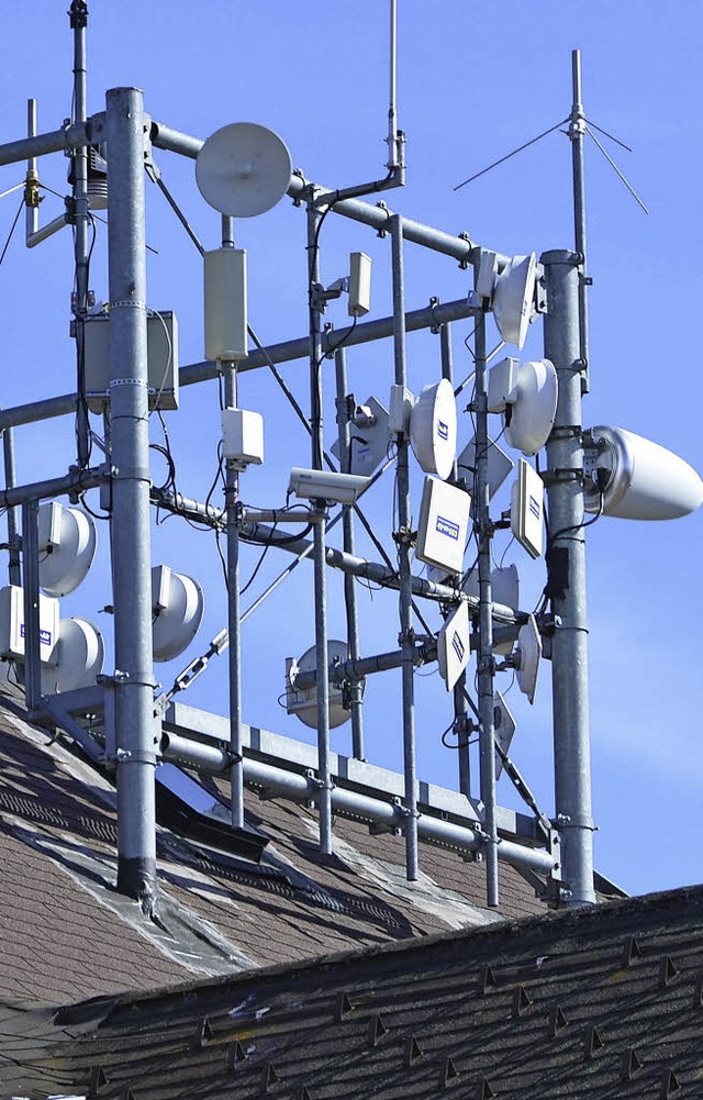 Antennenanlage von Cos on Air auf dem Blauenhaus.   | Foto: A. Huber