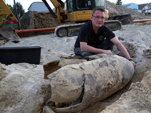 250 Kilogramm wiegt die Bombe, die in Lahr entschrft wurde.  | Foto: Christoph Breithaupt, Christoph Breithaupt