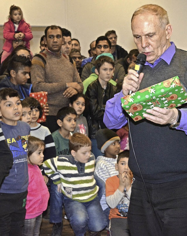 Herwig Popken ist stndig fr die Flc...Feiern gemeinsamer Feste gehrt dazu.   | Foto: Danielle Hirschberger